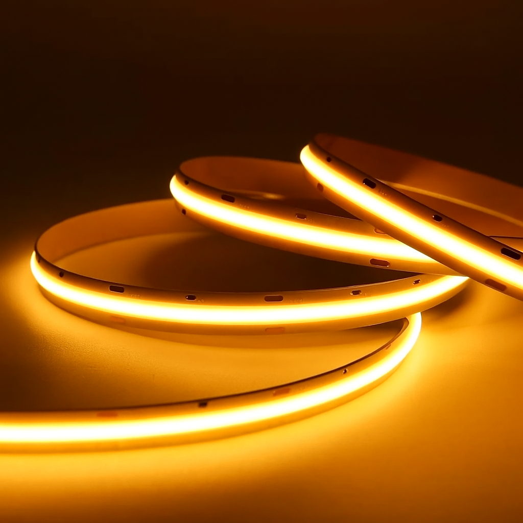 Комплект Топло Бяла COB LED Лента 3000K 5 метра 50W + Димер и Захранване (24.49€) Комплект Топло Бяла COB LED Лента 3000K 5 метра 50W + Димер и Захранване (24.49€)